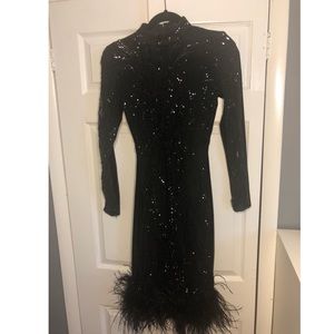All black sequin dress
